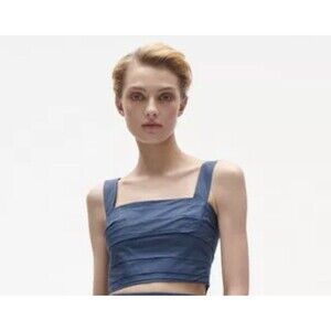 Figue Cropped Alta Top Summer Blue Size 12